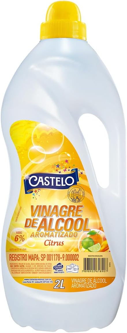 vinagre alcool 6% castelo 2lt